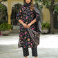Cotton Straight Printed Round Neck Kurta with Pant & Dupatta
