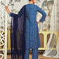 Rayon Blend Printed Straight Kurta with Pant & Dupatta