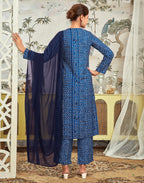 Rayon blend Printed Straight 3 Piece Kurta Set