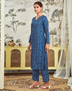 Rayon blend Printed Straight 3 Piece Kurta Set