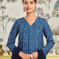 Rayon Blend Printed Straight Kurta with Pant & Dupatta