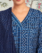 Rayon blend Printed Straight 3 Piece Kurta Set