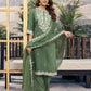Silk Blend Sequence Embrodery Straight Kurta with Pant & Dupatta