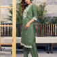 Silk Blend Sequence Embrodery Straight Kurta with Pant & Dupatta