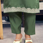 Silk Blend Sequence Embrodery Straight Kurta with Pant & Dupatta