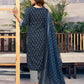 Cotton Floral Printed A-Line Kurta with Pant & Dupatta
