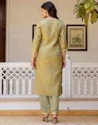 Jacquard Woven Straight 3 Piece Kurta Set