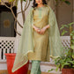 Silk Blend Weaving AndEmbroidery Lace Straight Kurta with Pant & Dupatta