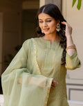 Jacquard Woven Straight 3 Piece Kurta Set