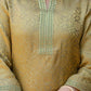 Silk Blend Weaving AndEmbroidery Lace Straight Kurta with Pant & Dupatta