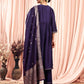 Silk Blend Embroidered Anarkali Kurta with Pant & Dupatta
