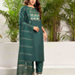 Silk Blend Woven Straight Kurta with Pant & Dupatta