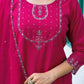 Silk Dyed, Sequence Embroidery Work, Embroidered Fabric Lace and Cotton Lace Straight Kurta with Pant & Dupatta