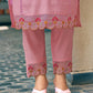 Silk Blend Sequence and Embroidery Work Straight Kurta with Pant & Dupatta