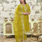 Silk Blend Embroidered Straight Kurta with Pant & Dupatta