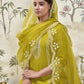 Silk Blend Embroidered Straight Kurta with Pant & Dupatta