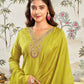 Silk Blend Embroidered Straight Kurta with Pant & Dupatta