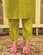 Silk Embroidered Straight 3 Piece Kurta Set