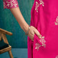 Silk Blend Embroidered Straight Kurta with Pant & Dupatta