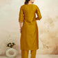 Silk Blend Weaving and Lace Straight Kurta with Pant & Dupatta