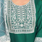 Cotton Blend Embroidered Straight Kurta with Pant & Dupatta