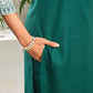 Cotton Blend Embroidered Straight Kurta with Pant & Dupatta