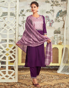 Chinnon Embroidered Straight 3 Piece Kurta Set