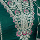 Silk Blend Embroidered Anarkali Kurta with Pant & Dupatta