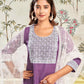 Cotton Blend Embroidered Straight Kurta with Pant & Dupatta