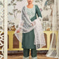 Silk Blend Embroidered Straight Kurta with Pant & Dupatta