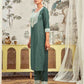 Silk Blend Embroidered Straight Kurta with Pant & Dupatta