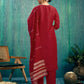 Silk Blend Jacquard, Sequins and Embroidery Work Straight Kurta with Pant & Dupatta