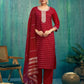 Silk Blend Jacquard, Sequins and Embroidery Work Straight Kurta with Pant & Dupatta