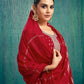 Silk Blend Jacquard, Sequins and Embroidery Work Straight Kurta with Pant & Dupatta
