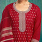 Silk Blend Jacquard, Sequins and Embroidery Work Straight Kurta with Pant & Dupatta