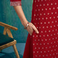 Silk Blend Jacquard, Sequins and Embroidery Work Straight Kurta with Pant & Dupatta