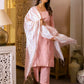 Pink Cotton Woven Design Straight Kurta Set for Women with Pant and Dupatta