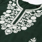 Cotton Embroidered Straight Kurti