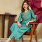 Silk Blend Embroidery Work and Gota Lace Straight Kurta with Pant & Dupatta