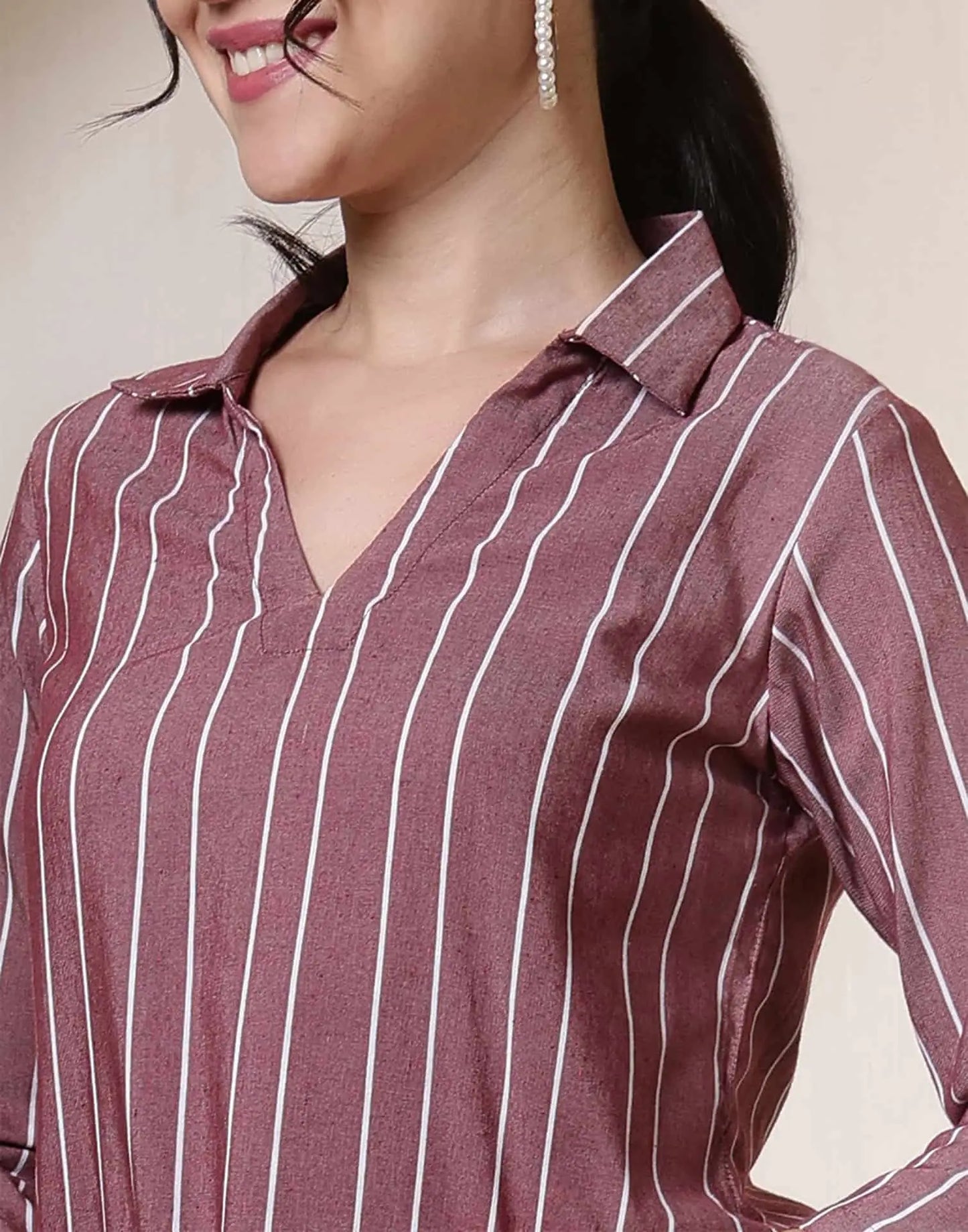 Cotton Woven Design Straight Kurti