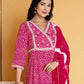 Cotton Printed Straight Kurta with Pant & Dupatta