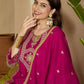 Silk Embroidered Straight Kurta with Pant & Dupatta