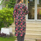 Cotton Straight Printed V-Neck Kurta with Pant & Dupatta