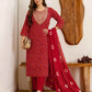 Cotton Printed Straight Kurta with Pant & Dupatta