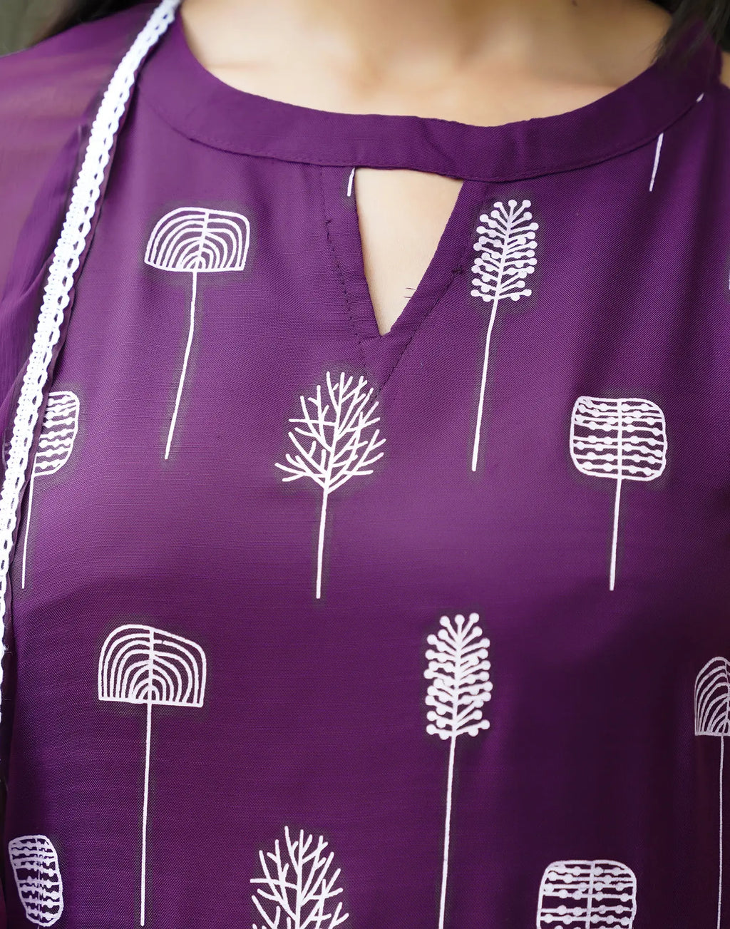 Cotton Blend Printed Straight 3 Piece Kurta Set