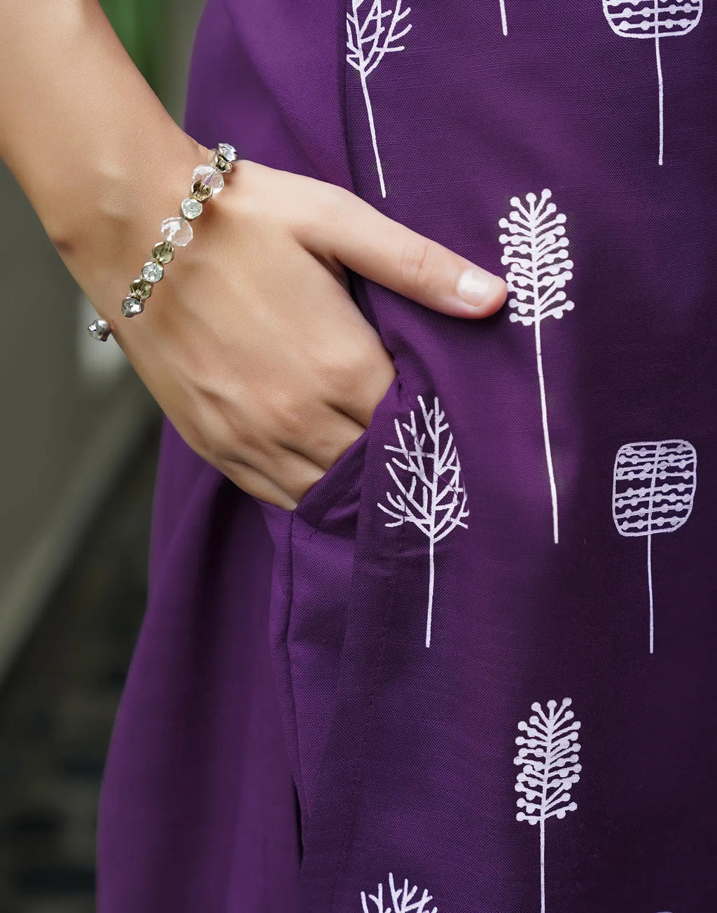 Cotton Blend Printed Straight 3 Piece Kurta Set