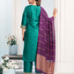 Silk Blend Embroidered Straight Kurta with Pant & Dupatta