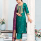 Silk Blend Embroidered Straight Kurta with Pant & Dupatta