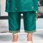 Silk Blend Embroidered Straight Kurta with Pant & Dupatta