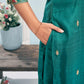 Silk Blend Embroidered Straight Kurta with Pant & Dupatta